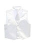 Tip Top Kids Little Boys White Three Button Satin Vest Tie 2 Pc Set 2-6 - SophiasStyle.com